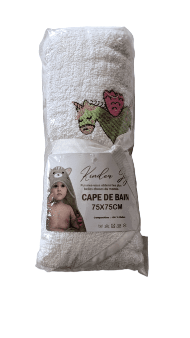 Cape de bain bébé 75x75cm Kinder Baby