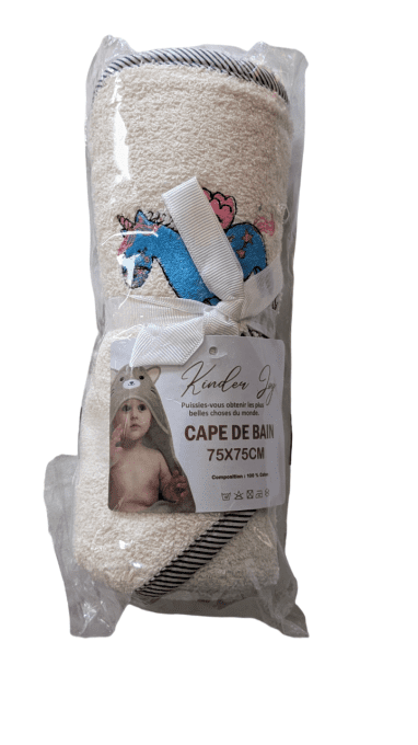 Cape de bain bébé 75x75cm Kinder Baby 