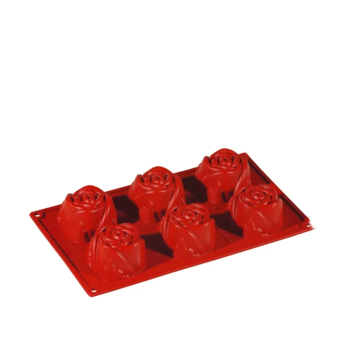 Moule à pâtisserie en silicone, 6 pcs rose 