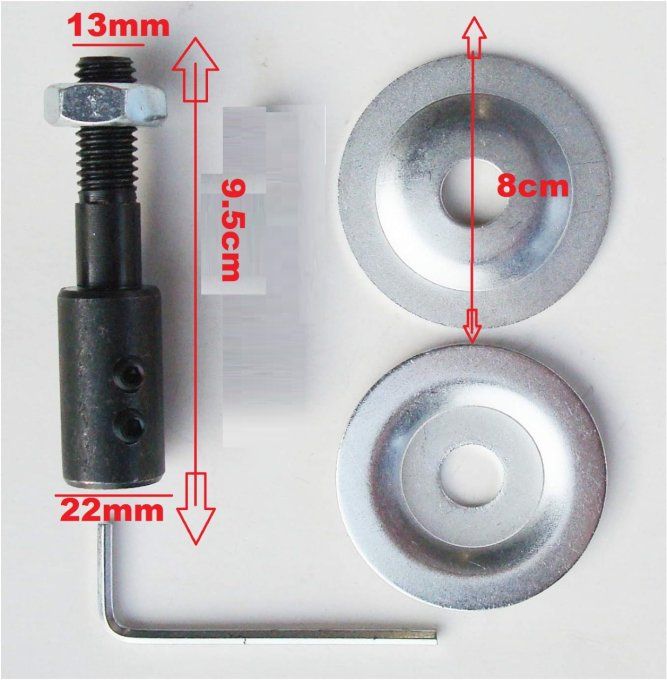 Rallonge de bielle de moteur, arbre de moteur, meule, manchon de bielle fixe, 9.5cm