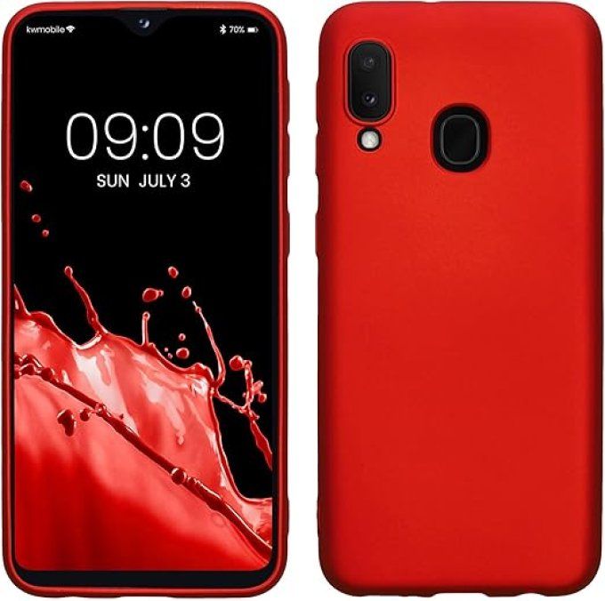 Coque Samsung Galaxy A20e Coque - Housse de téléphone Protection Souple en TPU - Rouge 