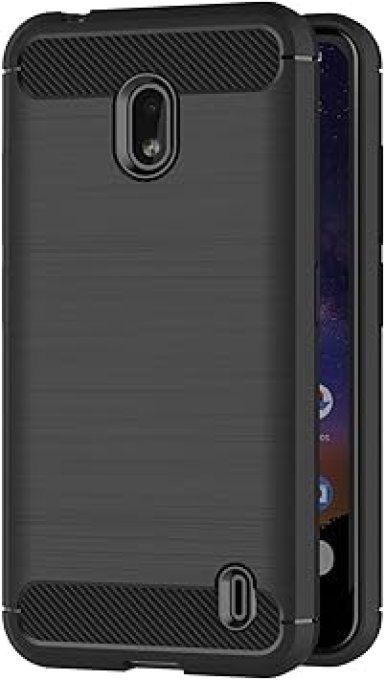 Coque Compatible Nokia 2.2, Noir Silicone