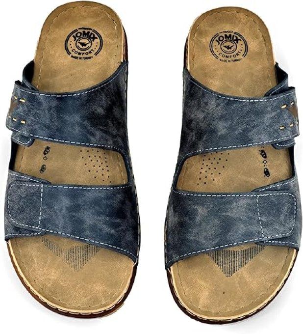 JOMIX Sandales Homme Cuir Confortables