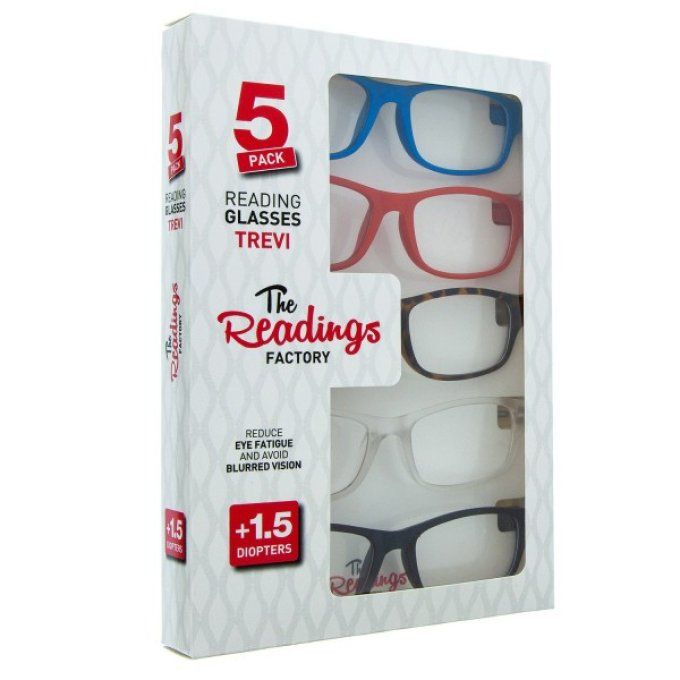 Lunettes de lecture +1.5  Trevi pack 5.