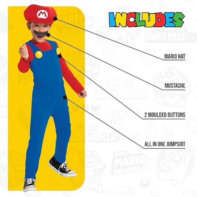 Déguisement officiel Nintendo Super Mario pour enfants .