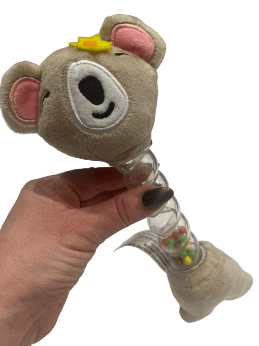 Hochet sensoriel en peluche pour bébé